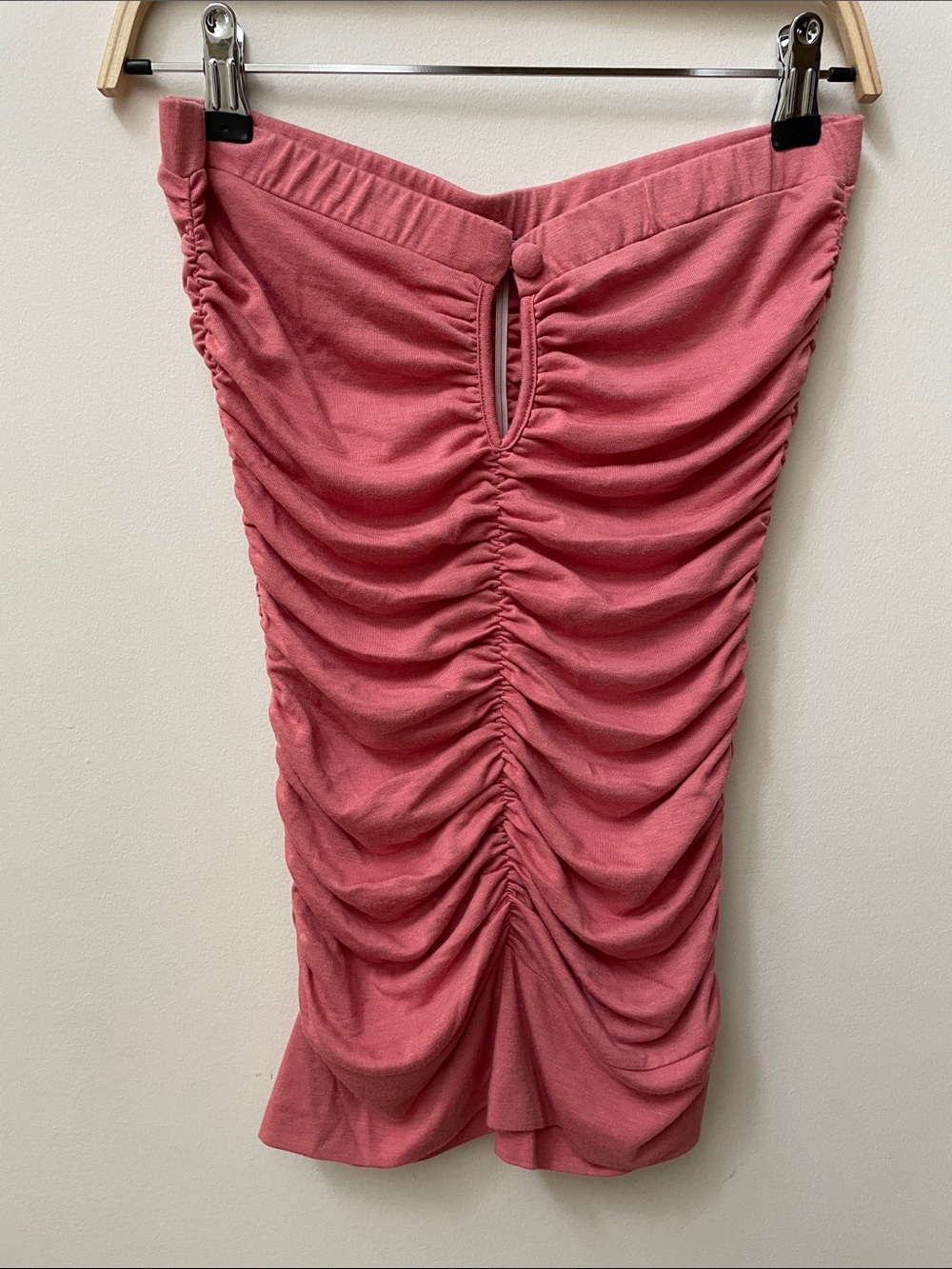 Y2K Vintage Ruched Pink Tube Top
